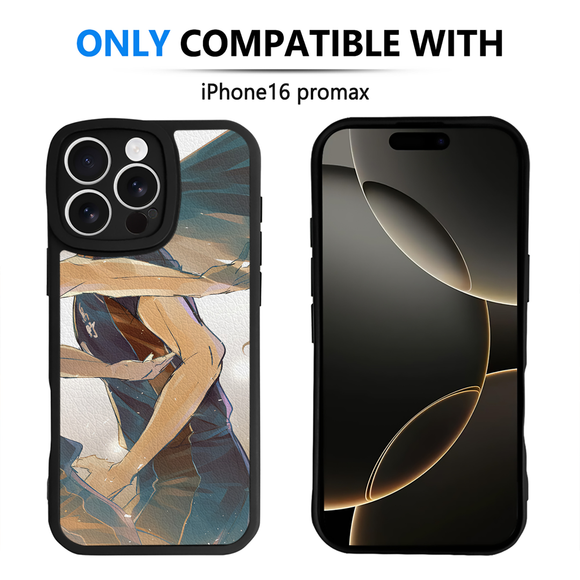 （画像用） ハイキュー!! Haikyu!! 【iPhone 16シリーズ対応】シリコンスマホケース（レザー調） 材質：シリコン